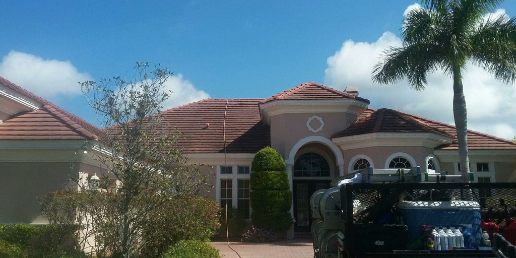 Safe Tile Roof Washing - Before