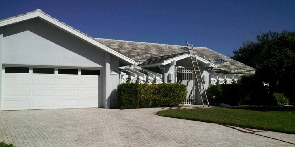 Tile Roof Washing - Before